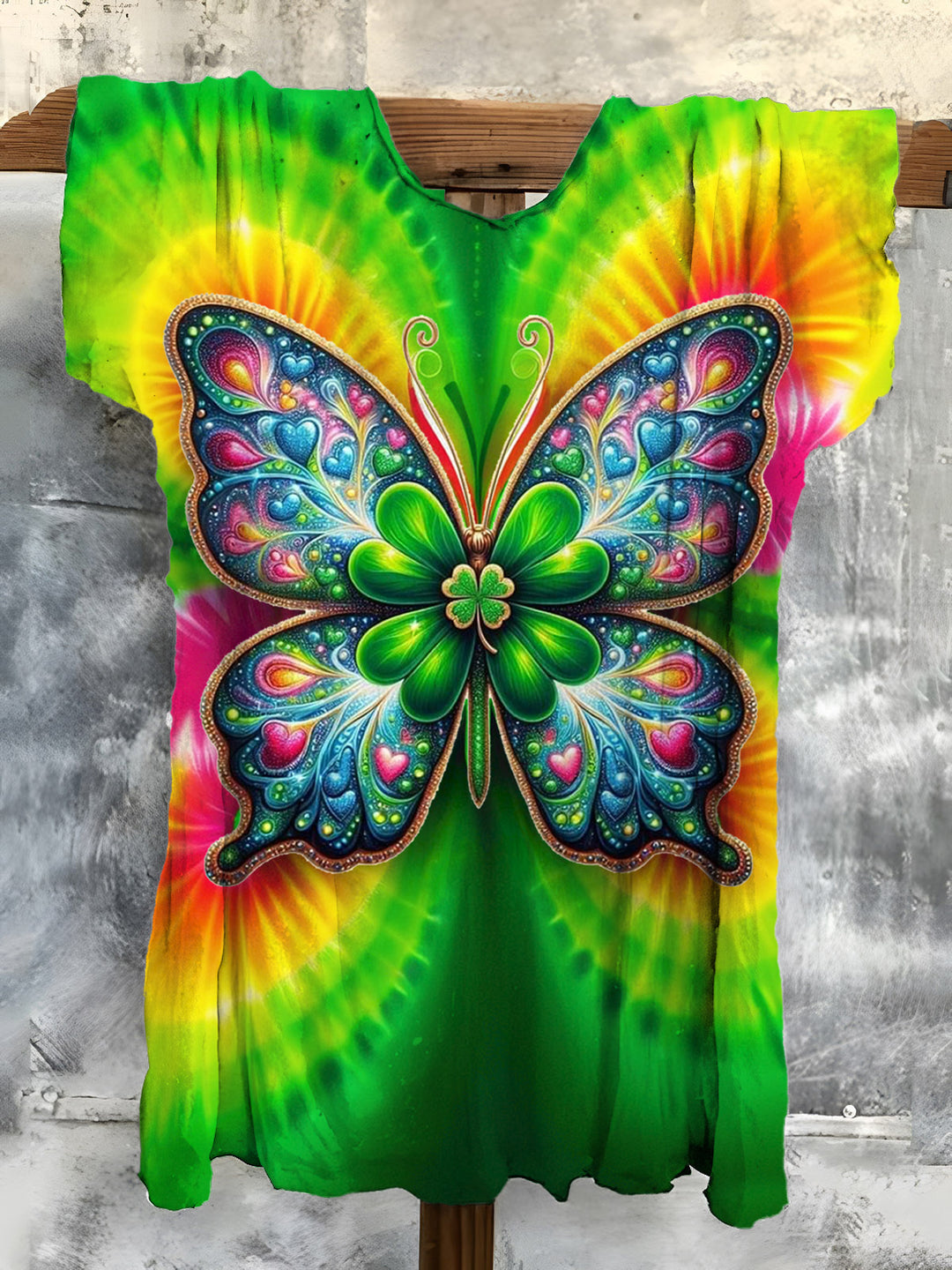 St. Patrick Day Butterfly Crew Neck T-shirt