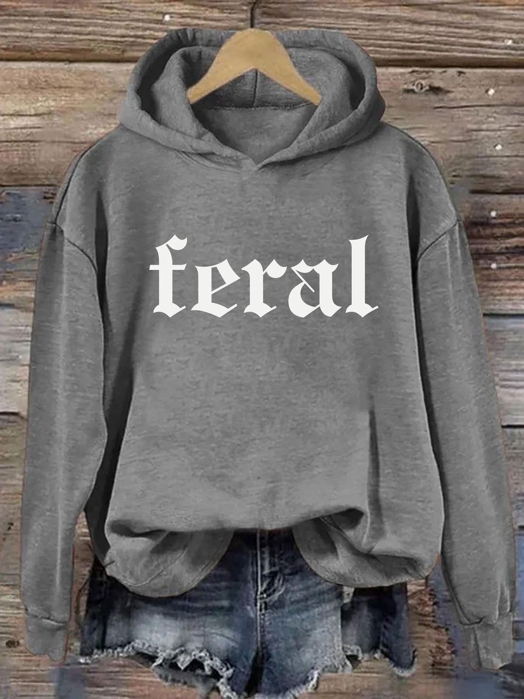 Feral Long Sleeve Printed Hoodie