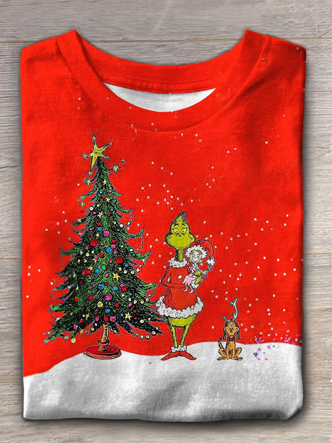 Women's Vintage Christmas Friends Movie Crew Neck T-shirt