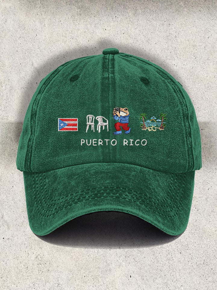 DTMF Puerto Rican Embroidered Bad Bunny Print Baseball Cap