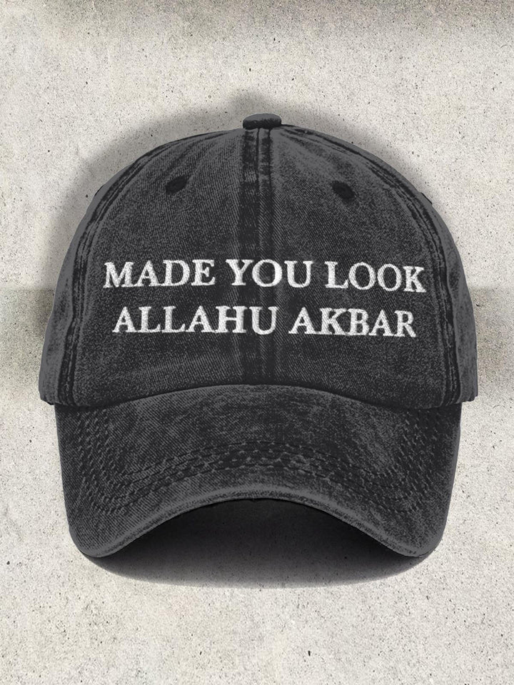 Official Make You Look Like Allahu Akbar Print Baseball Cap