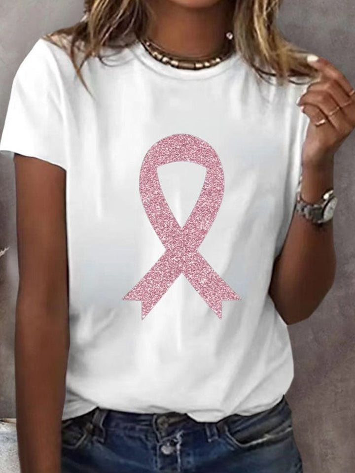 Breast Cancer Crew Neck T-shirt