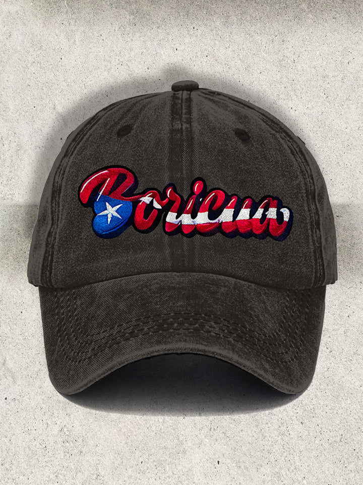 Boricua Puerto Rican inspired Print Baseball Cap