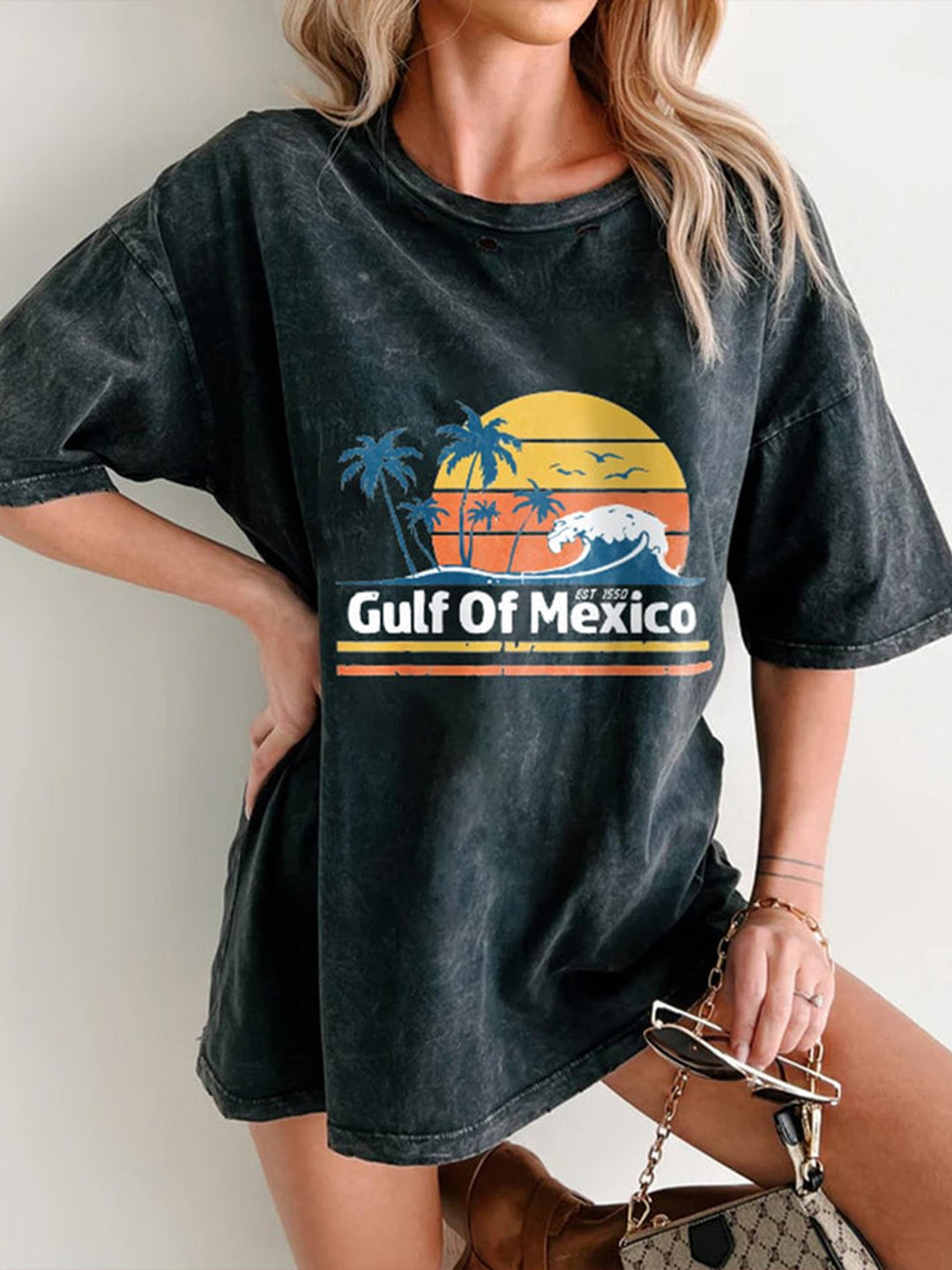 Gulf Of Mexico EST 1550 Crew Neck T-shirt