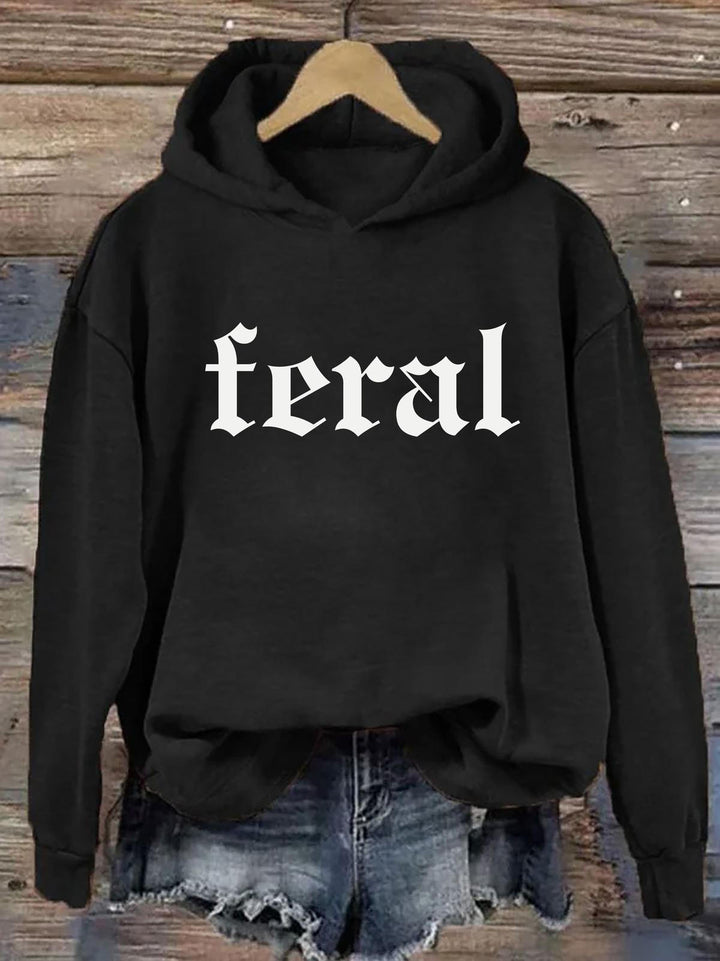 Feral Long Sleeve Printed Hoodie