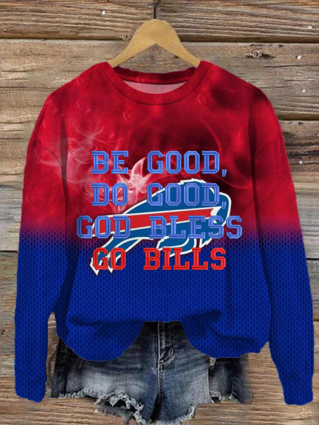 Buffalo Bills Printed Long Sleeve Casual Top