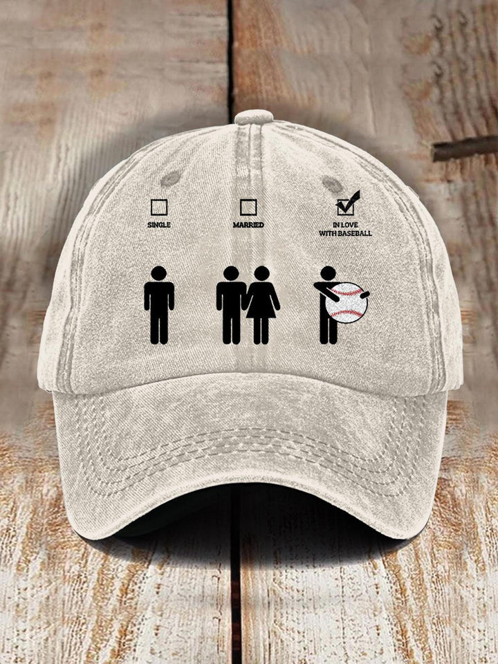 I Choose Baseball Printed Baseball Cap