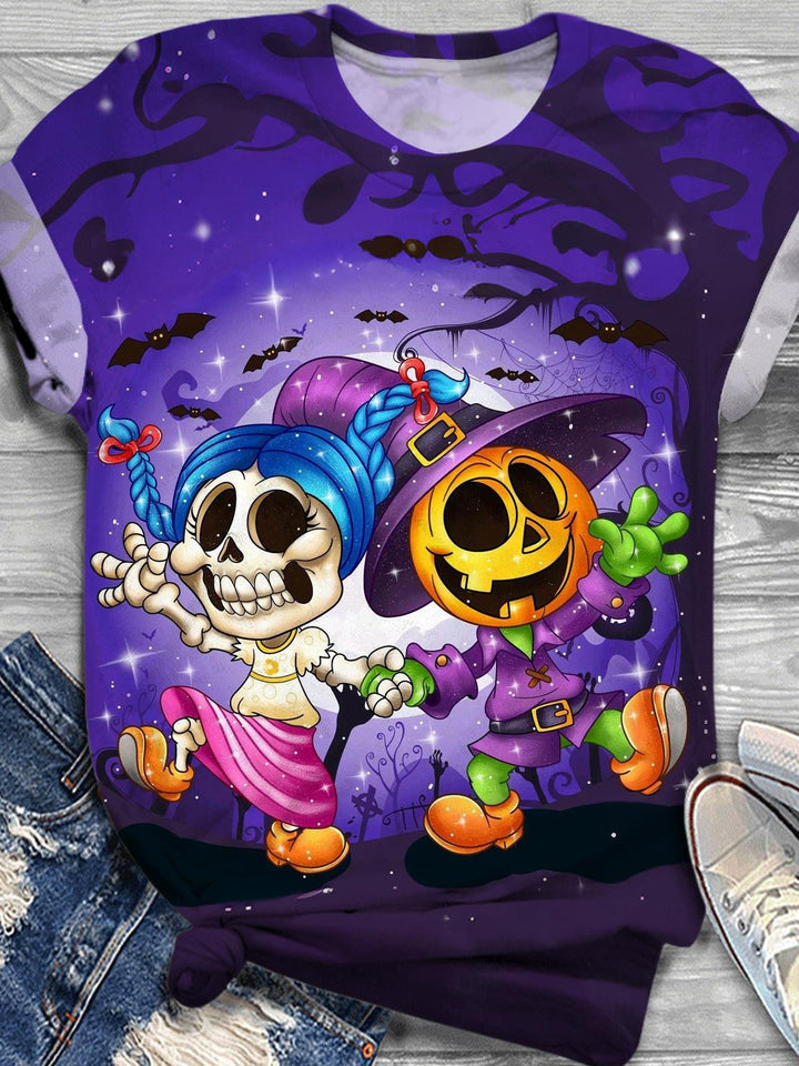 Cute Halloween Crew Neck T-shirt