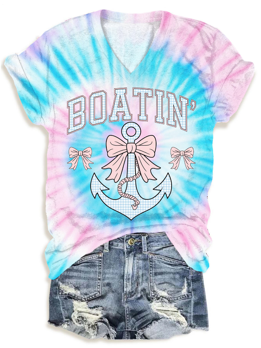 Nautical Anchor V-neck T-Shirt