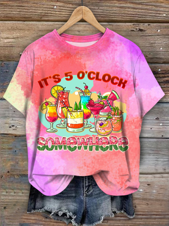 It's 5 O'clock Somewhere Crew Neck T-shirt