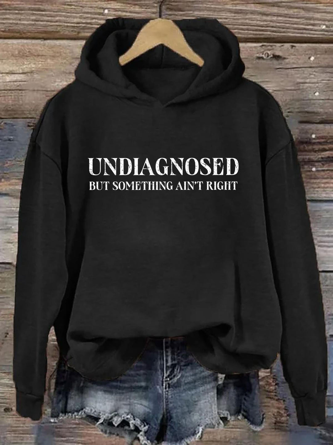 Undiagnosed But Something Ain't Right Long Sleeve Printed Hoodie