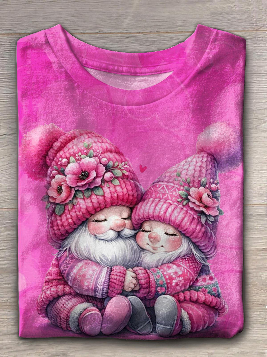 Mother's Day Lover Gnome Crew Neck T-shirt