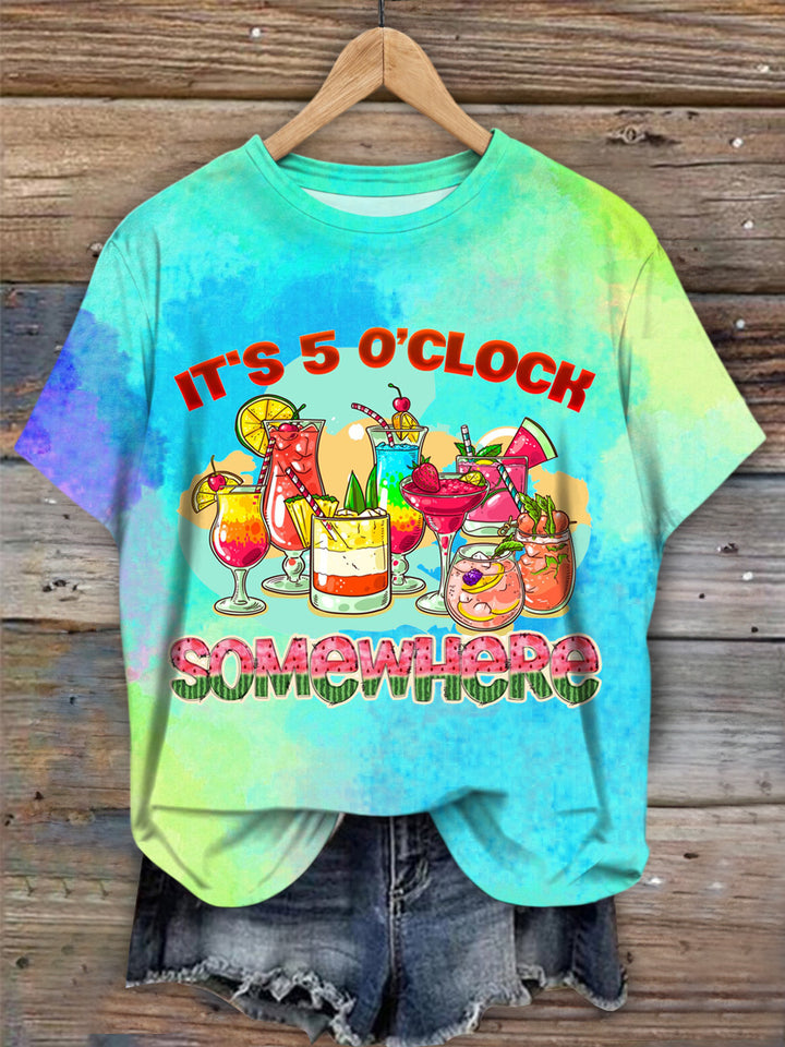 It's 5 O'clock Somewhere Crew Neck T-shirt