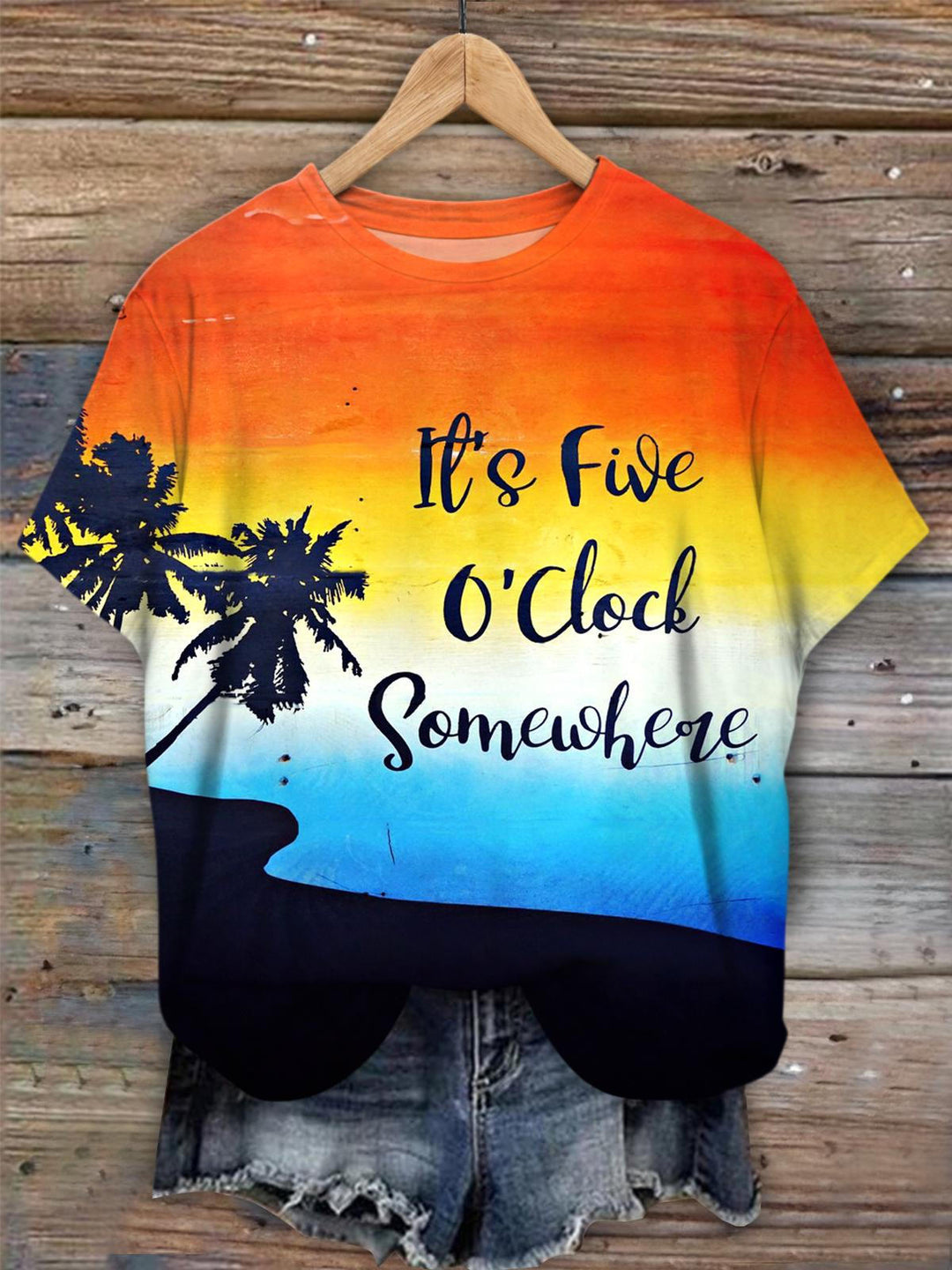 It's 5 O'Clock Somewhere Crew Neck T-shirt