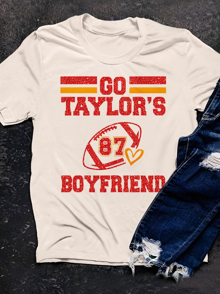 Go Taylor Football Game Day Crew Neck T-shirt