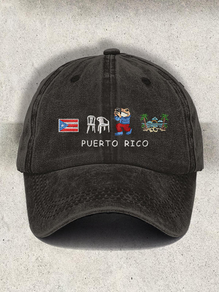 DTMF Puerto Rican Embroidered Bad Bunny Print Baseball Cap