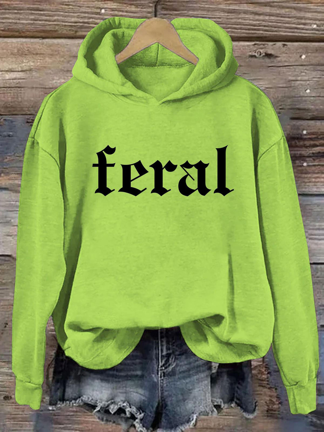 Feral Long Sleeve Printed Hoodie