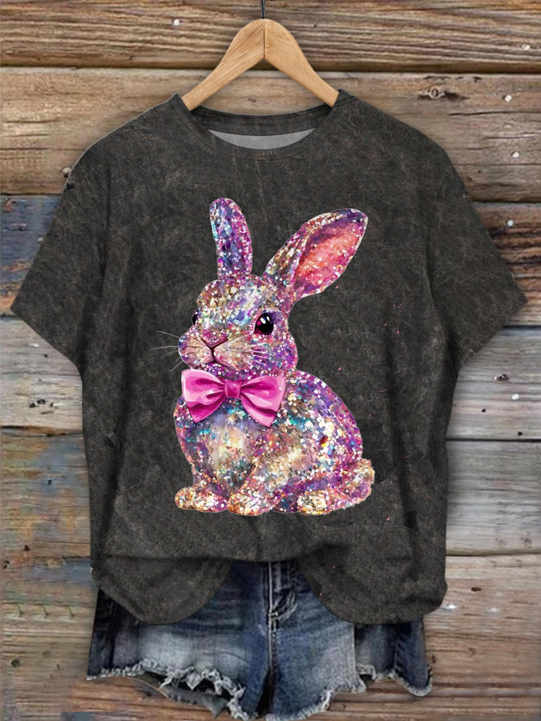 Easter Day Glitter Sweet Bunny T-shirt