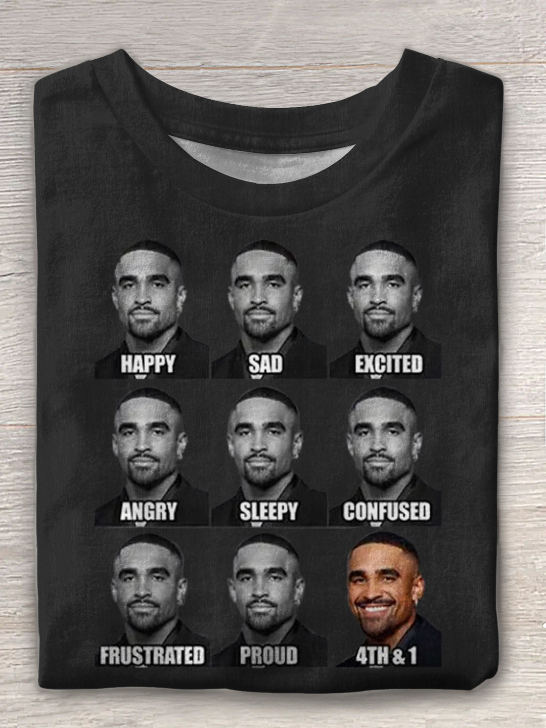 Jalen Hurts Funny Meme 4th And 1 Crew Neck T-shirt