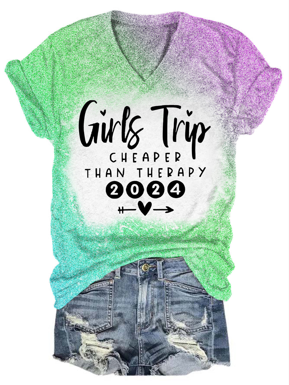 Girls Trip Cheaper Than Therapy 2024 Tie Dye V Neck T Shirt Wonder   10 A77290db 4fc0 4960 Bbcd Da019fb8edf2 